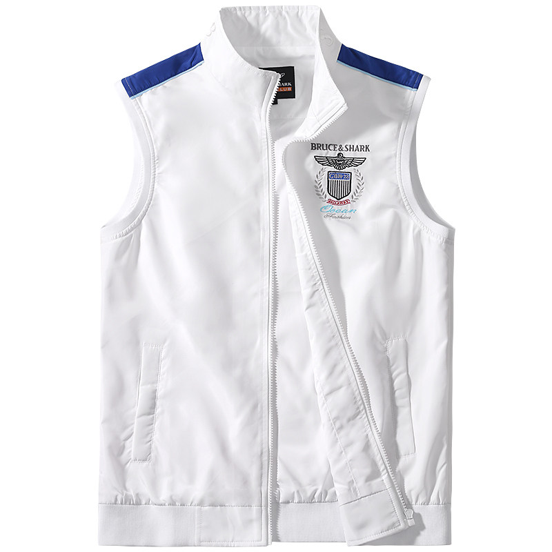 秋季新款马甲男薄外套布鲁斯鲨鱼男士潮牌背心坎肩大码运动马夹,淘宝优惠券,粉丝福利购,淘宝优惠卷