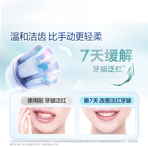 OralB欧乐B电动牙刷iO2/Pro1成人官方旗舰店自动牙缝刷软毛刷礼物 - 图3