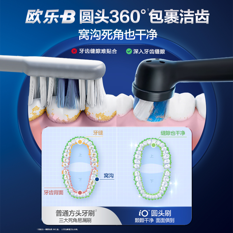 【情人节礼物】OralB欧乐b电动牙刷成人官方旗舰店磁波刷牙刷iO7