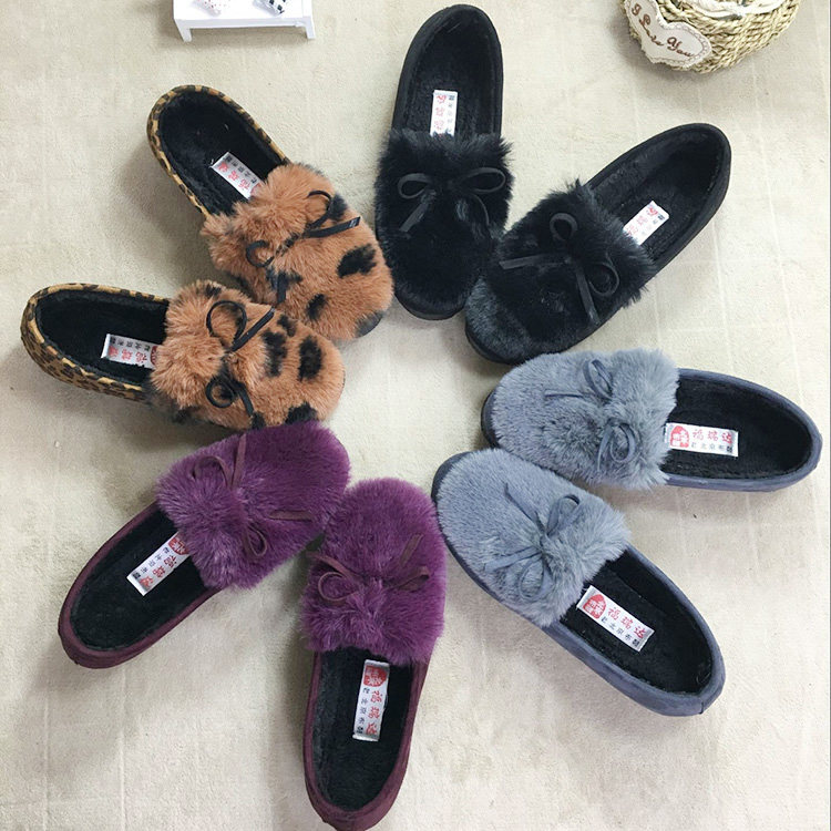 加绒棉鞋豆豆鞋4243大码女冬季毛毛鞋平底懒人鞋休闲孕妇防保暖鞋,淘宝优惠券,粉丝福利购,淘宝优惠卷