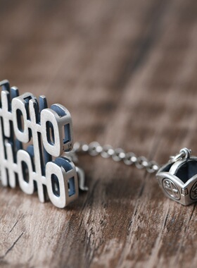 s925纯银毛衣链银双喜字女款