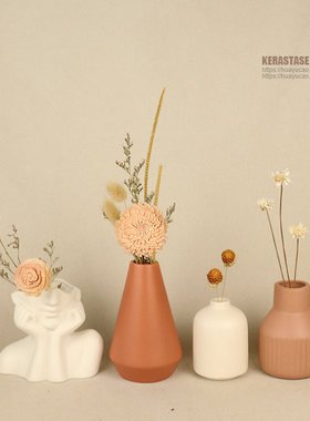 装饰品摆件家居饰品北欧奶油风干花轻奢高档玄关客厅房间摆设