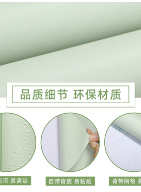 浅绿色墙面科尔曼即时贴磨砂贴纸
