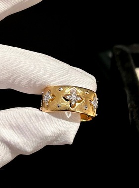 法式浪漫镂空戒指女宫廷风轻奢精致S925镀银开口指环ins风食指戒