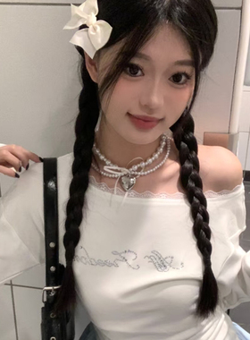 新款复古爱心吊坠串珠项链晚宴蝴蝶结颈链颈带少女气质百搭高级感