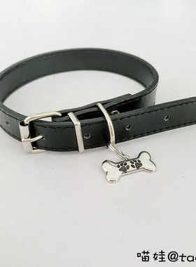 甜酷可爱骨头情侣脖圈小狗锁骨链