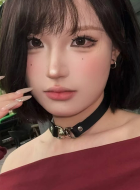 黑色choker颈带项链亚文化配饰