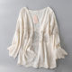 Cardigan lace ປັກທີ່ມີແຂນຍາວແລະ shawl ວ່າງ