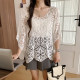 ເສື້ອເຊີດກັນແດດ crochet lace hollow ແບບເກົາຫຼີ