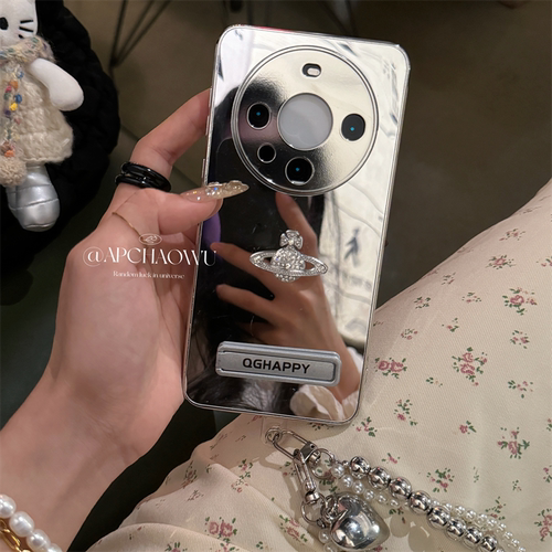 日韩ins镜面立体星球折叠支架适用mate70pro华为手机壳pura70pro全包60pro+防摔套mate60/50女款p60/p50pro - 图0