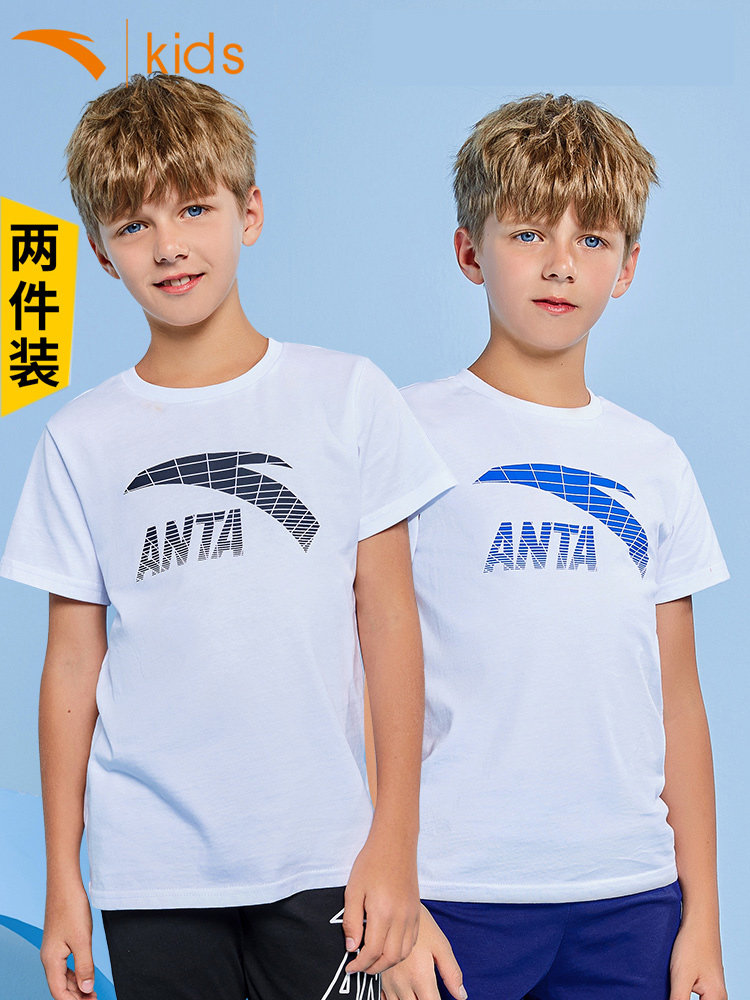 安踏儿童短袖男童2020新款官网t恤 anta安踏超越者T恤