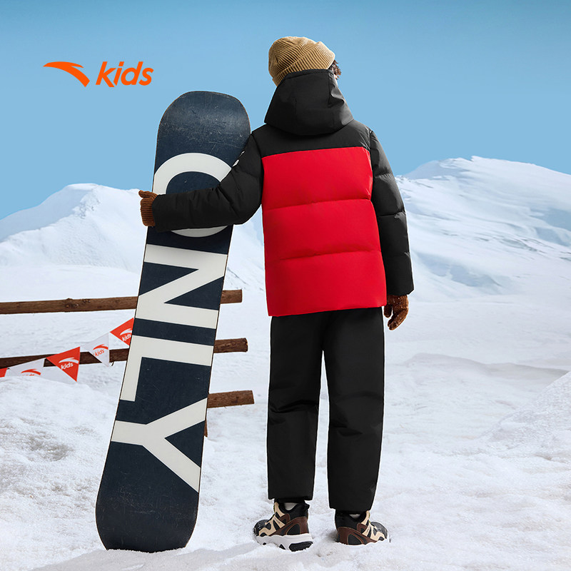 安踏儿童男童羽绒服三防外套2025冬季新年红加厚棉袄雪壳热返羽绒,淘宝优惠券,粉丝福利购,淘宝优惠卷