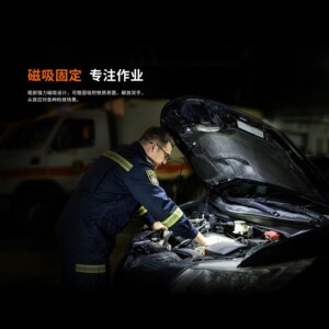 Fenix菲尼克斯SW06R磁吸转角帽夹灯红蓝闪UV紫外光强光作业手电筒