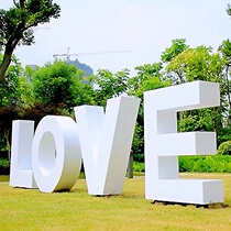 Stainless steel double-sided solid word custom outdoor 3D Landscape ground baking lacquered slope baking varnish electroplating luminous double-sided character