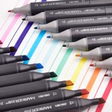 Профессиональный окрашенный маркер, двусторонняя акварель, комплект для школьников, ручная роспись, 60 цветов