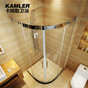 卡姆勒洁酷士304不锈钢淋浴房整体浴室钢化玻璃浴屏定制沐浴房