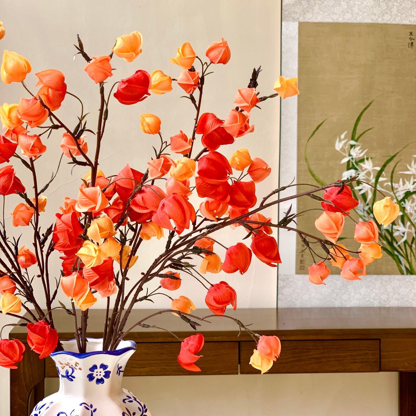 灯笼果红果假花仿真花摆设家居新年装饰花艺摆件客厅电视柜软装花,淘宝优惠券,粉丝福利购,淘宝优惠卷