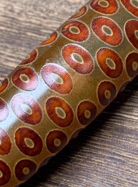 复古包浆西藏风化老玛瑙108眼天珠吊坠项坠手把件男女款玉髓饰品