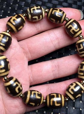 玛瑙天珠手串佛珠手链玛瑙男女款