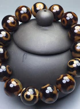 三眼天珠民族风玛瑙玉髓西藏手串