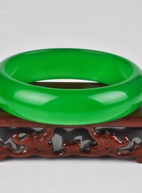 玉石绿色旺夫玉镯手镯玉石少女女