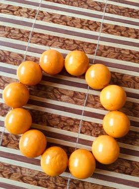 老蜜蜡琥珀鸡油黄配饰佛珠手链