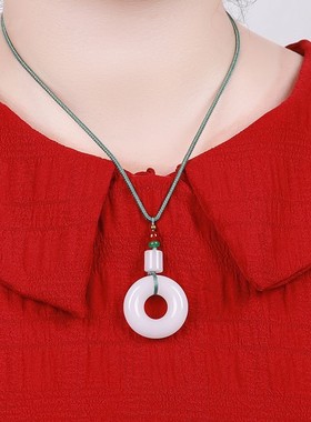 男女款金丝玉面包圈平安扣