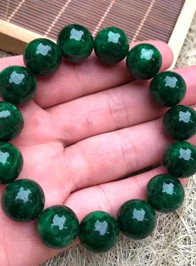 男女款绀青圆珠手链未镶嵌手链