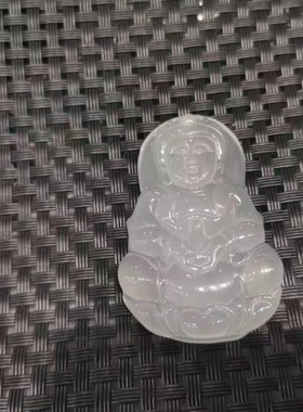 紫气东来招财玉髓玛瑙佛公吊坠