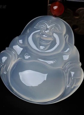 女冰种玉髓弥勒佛佛玉佛玉坠玉