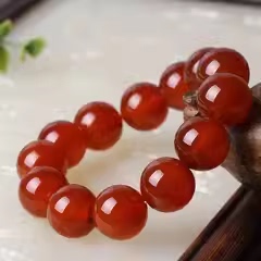 天然真品红玛瑙手链玉石手串男女款本命年转运珠优质手链新品特价