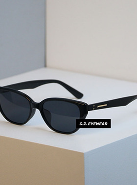 复古猫眼ins焦糖色高级感墨镜