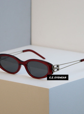 韩版甜辣风猫眼墨镜高级感