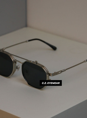 双梁飞行员式复古夹片大脸显瘦女