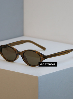 CHOZEN/2025款美式极窄猫眼墨镜超酷防紫外线太阳眼镜配度数男女