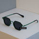 Japanese yuppie medieval small square frame sunglasses