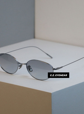 CHOZEN/超模全黑科技感金属墨镜小众高级质感方圆脸凹造型配度数