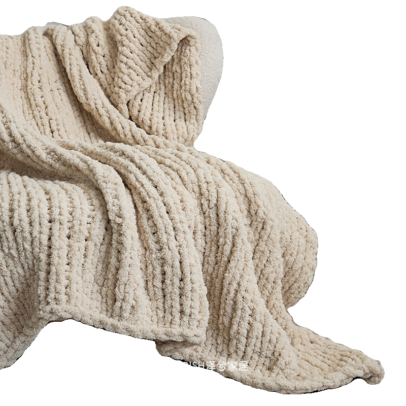 泽兮家居 纯色编织盖毯沙发搭毯床上装饰毯床尾毯毛毯春秋款毯子,淘宝优惠券,粉丝福利购,淘宝优惠卷