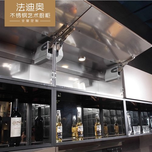 法迪奥橱柜304不锈钢厨柜轻奢开放式厨房定制中岛整装石英石板材 - 图2