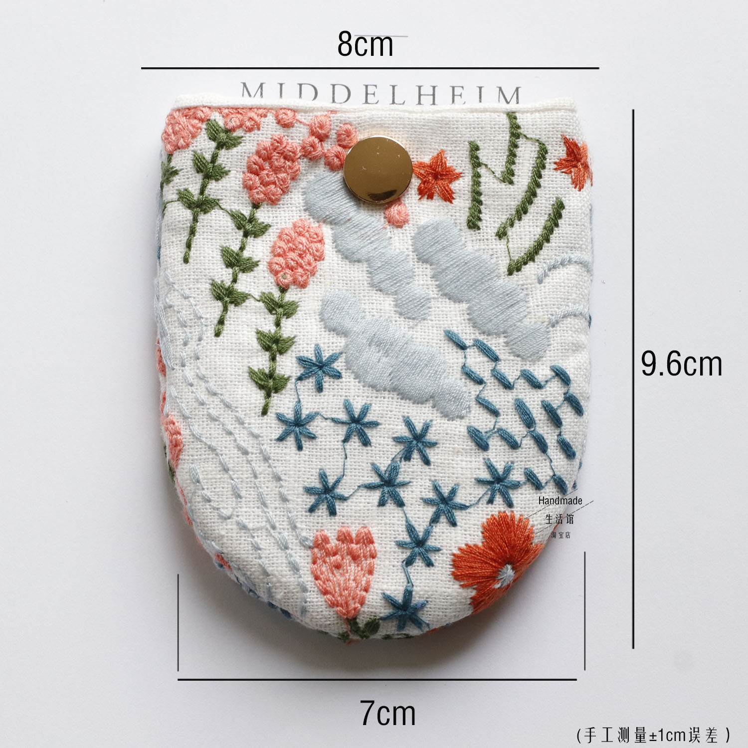 Handmade原创刺绣花海迷你包无线苹果蓝牙耳机包小号戒指首饰保护套壳收纳包精致迷你手工小包布艺耳机便携包,淘宝优惠券,粉丝福利购,淘宝优惠卷