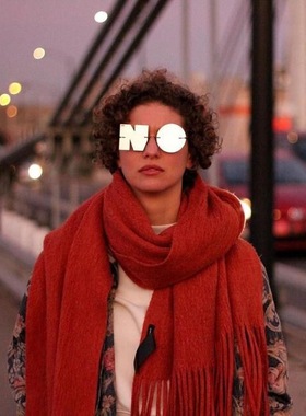 无框NO字母墨镜银色会反光太阳镜