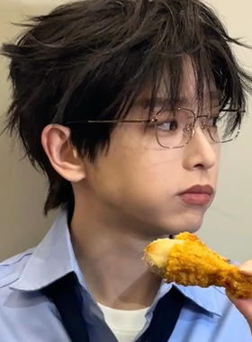 彭昱畅同款金丝眼镜男款近视眼睛可配度数斯文痞帅复古金属框银边