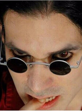 迷你小眼镜复古男圆形小墨镜开车