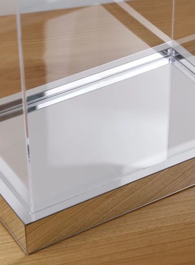 永生花亚克力镜面 心形DIY花艺材料高透明展示罩摆件表白七夕礼物