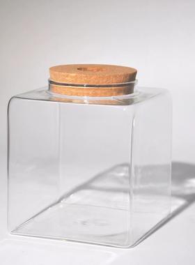 泰国斗鱼专用缸超白玻璃鱼缸新款办公室桌面迷你小型方形植物花瓶