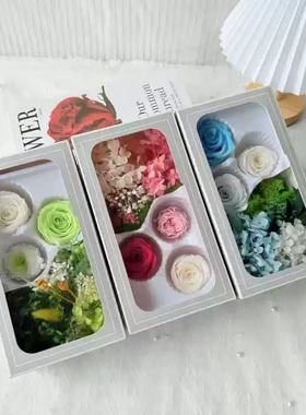 永生花干花材料包DIY玻璃罩干花相框礼品相框贴画手工团扇花艺课