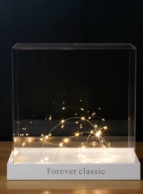 永生花亚克力装饰摆件diy手工材料包花盒礼盒器皿花艺包装盒