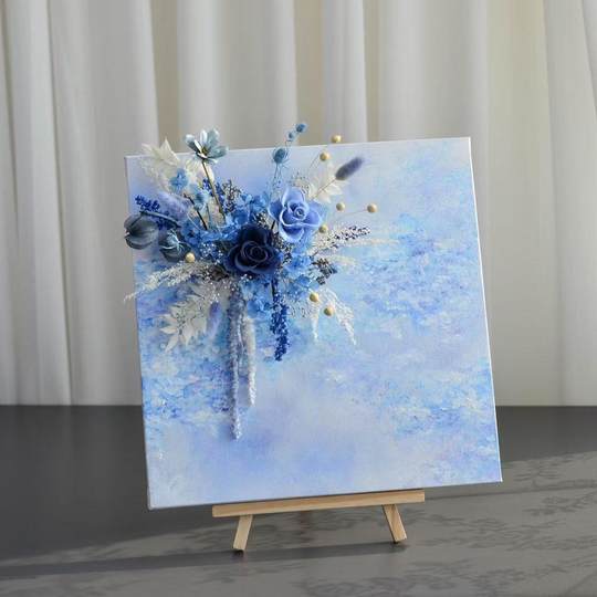 Preserved flower half wall vase painting color drawing board series retro plaster flower vessel floral DIY material handmade gift