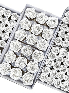 浪漫香颂玫瑰8cm5cm香皂花黑边眼线永生花仿真花小香风花装饰摆件