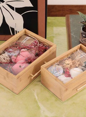 通用手提透明实木高端DIY展示盒